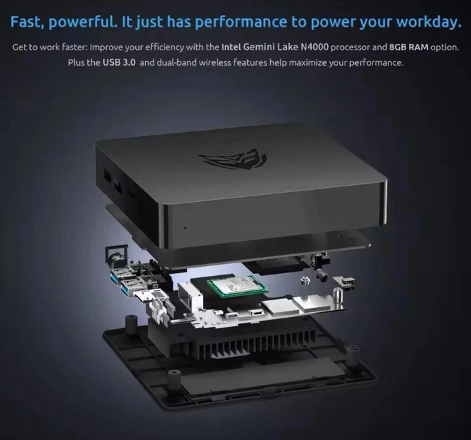 Міні ПК BMAX B1 Pro Mini PC Intel N4000 8GB RAM 128GB ROM Windows