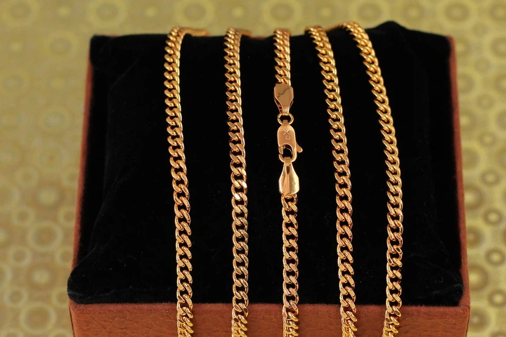 Цепь Xuping Jewelry панцирная гурмета 45 см 3,5 мм золотистая - Фото 1 Цепь Xuping Jewelry панцирная гурмета 45 см 3,5 мм золотистая - изображение 1