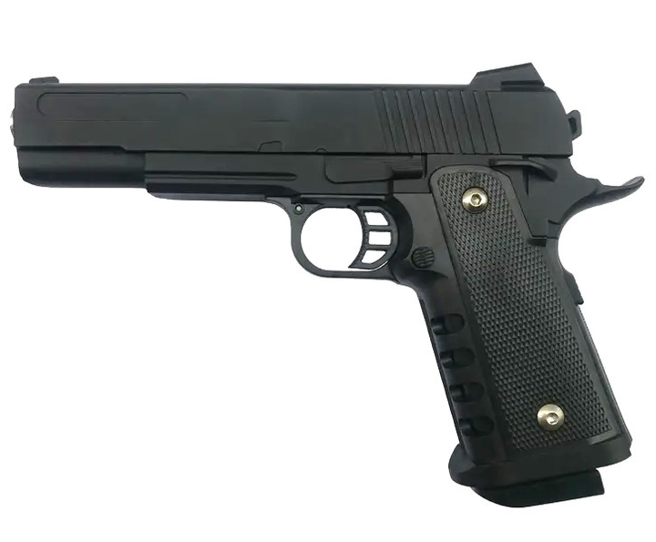 Страйкбольний Пістолет COLT Browning M1911 VIGOR V304 метал, пластик стріляє кульками 6 мм Чорний - зображення 2