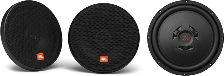 Акція на Набір Автоакустика JBL STAGE2 624 + Автомобільний сабвуфер JBL CLUB WS1200BLK від Rozetka