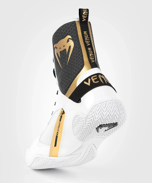 Боксерки Venum Elite Boxing Shoes White Black Gold (VENUM-03681-520-7-39) - изображение 3