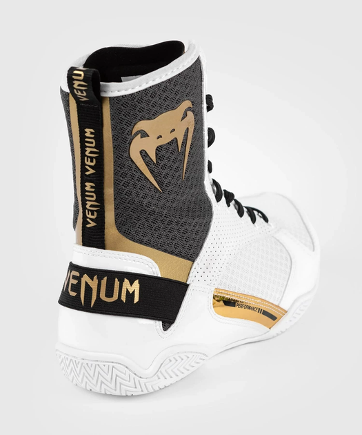 Боксерки Venum Elite Boxing Shoes White Black Gold (VENUM-03681-520-7-39) - изображение 7