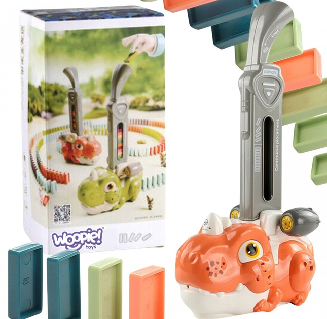 Zabawka interaktywna Woopie Toys Ciuchcia Domino Dinozaur (5906280650490) - obraz 2