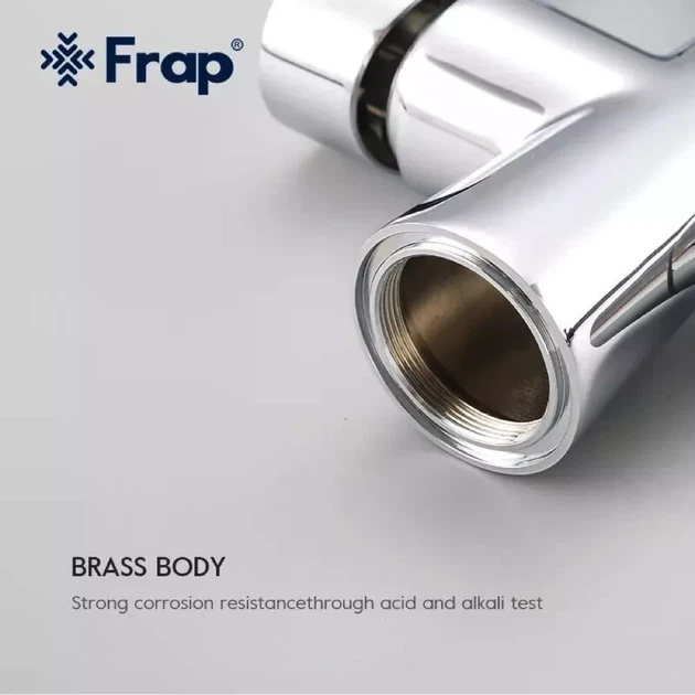 Смеситель для кухни на две воды Frap F4374 с гибким изливом, серый/хром - изображение 3
