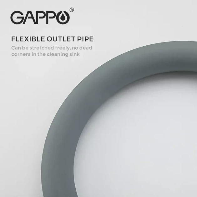Смеситель для кухни на две воды GAPPO G4398-30 с гибким изливом, серый/хром - изображение 8