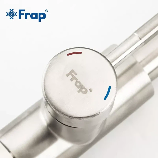 Змішувач для кухні з висувним виливом Frap F60899-1, сатин - Фото 4 Змішувач для кухні з висувним виливом Frap F60899-1, сатин - изображение 4