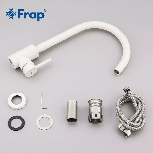 Смеситель для кухни Frap F40899-1 белый песок - изображение 6