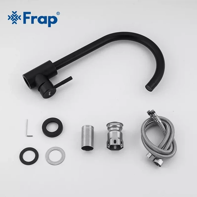 Змішувач для кухні Frap F40899-4, чорний - Фото 6 Змішувач для кухні Frap F40899-4, чорний - изображение 6