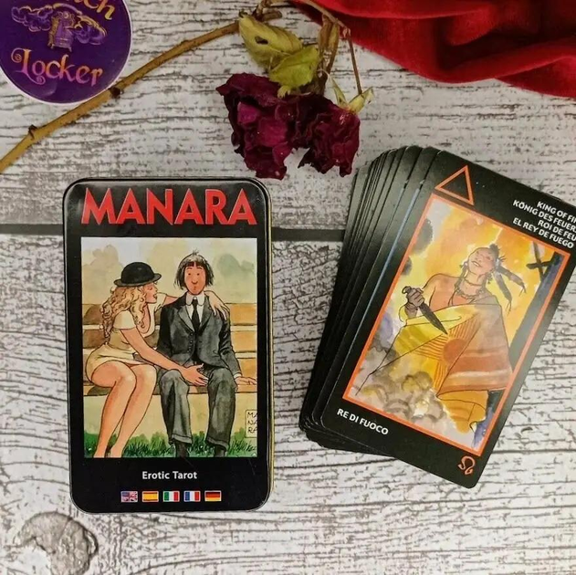 Карты Manara Манара колода в жестяной коробке с напылением 78 карт ...
