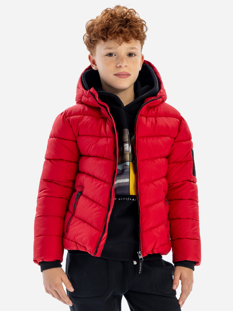 Дитяча демісезонна стьобана куртка для хлопчика Minoti 19coat45 41098JNR 122-128 см Червона від Rozetka на платформі USKIDKA Акція на Дитяча демісезонна стьобана куртка для хлопчика Minoti 19coat45 41098JNR 122-128 см Червона від Rozetka