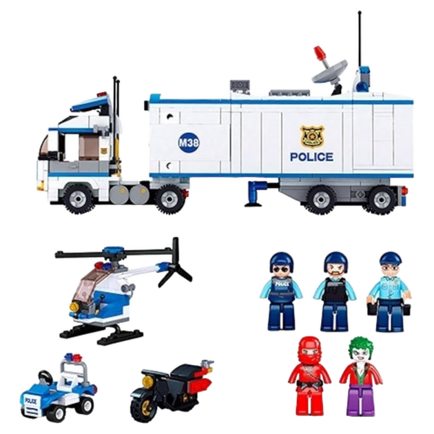 Конструктор SLUBAN M38-B0376 Полиция, 572 детали, транспорт, фигурки, в коробке - Фото 4 Конструктор SLUBAN M38-B0376 Полиция, 572 детали, транспорт, фигурки, в коробке - изображение 4