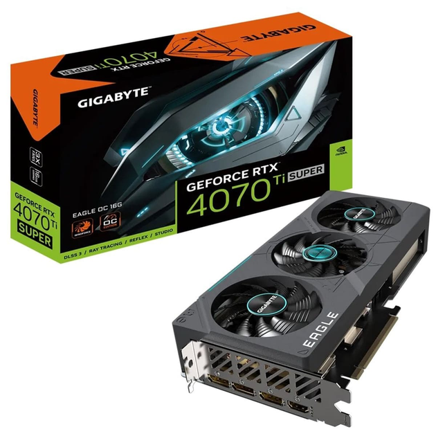 Видеокарта GIGABYTE GeForce RTX RTX 4070 Ti 16GB GDDR6X EAGLE OC (GV-N407TSEAGLE_OC-16GD) - изображение 1