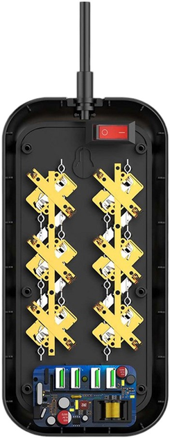 Listwa przeciwprzepięciowa ColorWay 6 gniazd/4 USB 2 m Black (CW-CHE64B) - obraz 7