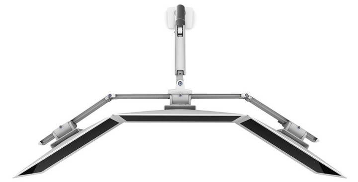 Кріплення для трьох моніторів Ergotron HX Triple Monitor Bow Kit White (98-009-216) - зображення 4