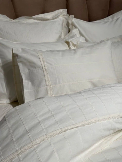 Постільна білизна Saheser. Eco Cotton Jasmin krem jacquard-Євро - Фото 4 Постільна білизна Saheser. Eco Cotton Jasmin krem jacquard-Євро - зображення 4