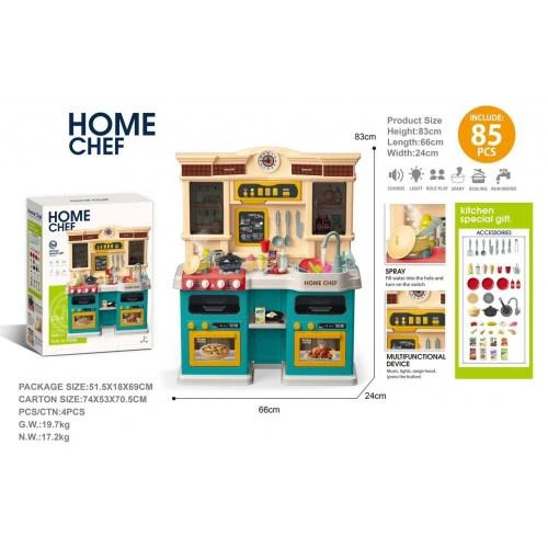 Ігровий набір Кухня Home Chef 922-162 звуки мелодії підсвічування автоматична подача води парогенератор дошка для мел - зображення 4