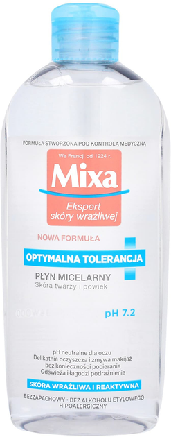 Міцелярна вода Mixa Optimal Tolerance для чутливої шкіри 400 мл (3600550476033) - зображення 1