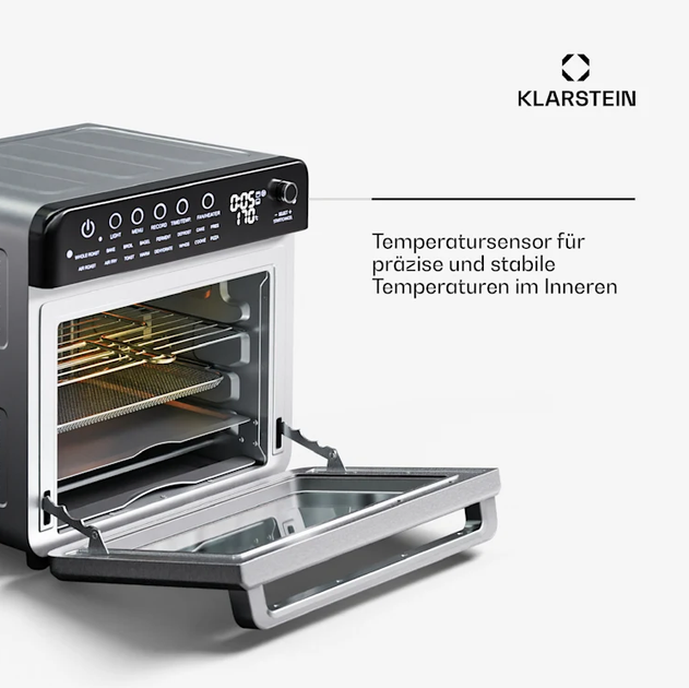 Фритюрница с горячим воздухом для приготовления Klarstein Air Glaze Digital 2000 Вт 34 литра - изображение 7