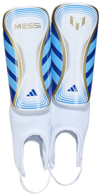 Футбольні щитки Adidas Messi SG Match IS5599 L Біло-сині (4067892735720) - зображення 1