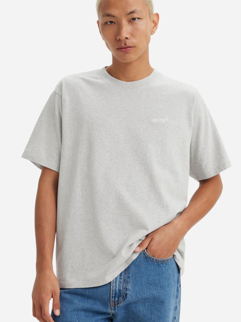 Чоловіча бавовняна футболка Levi's Red Tab Vintage A0637-0013 2XL Сіра (5400970255724) - зображення 3