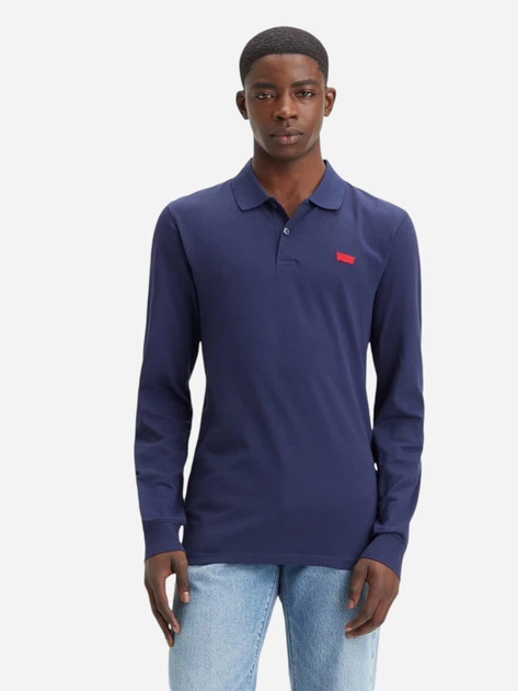 Поло довге чоловіче Levi's Ls Slim Housemark A5797-0001 XL Синє (5401128307562) - зображення 3