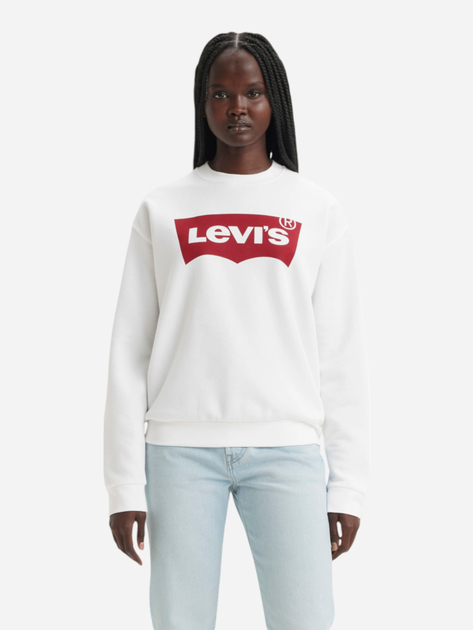 Bluza damska bez kaptura oversize Levi's Gr Everyday Crew A8800-0025 L Biała (5401157510520) - obraz 1