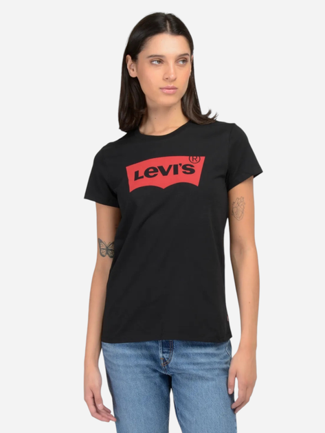 Футболка бавовняна жіноча Levi's The Perfect 17369-0466 XL Чорна (5400816488385) - зображення 1