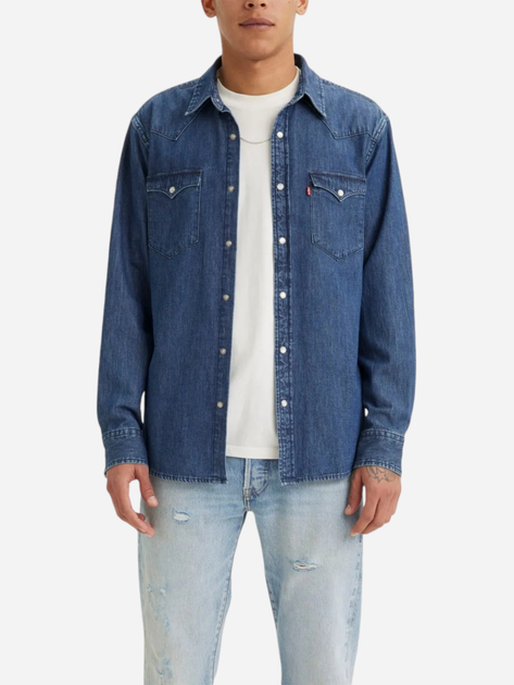 Чоловіча джинсова сорочка Levi's Classic Western Standard 85745-0073 M Синя (5401105078928) - зображення 1