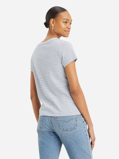 Koszulka damska bawełniana Levi's Perfect Vneck 85341-0077 XS Niebieska (5401157218792) - obraz 2