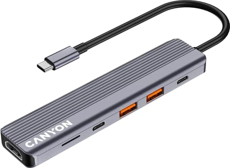 USB-хаб Canyon 6-в-1 4K USB-C DS-17 (CNS-TDS17) - зображення 5