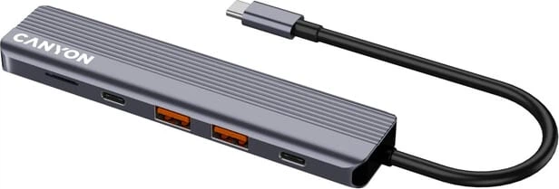USB-хаб Canyon 6-в-1 4K USB-C DS-17 (CNS-TDS17) - зображення 2
