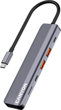 USB-хаб Canyon 6-в-1 4K USB-C DS-17 (CNS-TDS17) - зображення 3