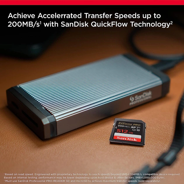 Карта памяти SD 512Gb SanDisk Extreme PRO class 10 UHS-I U3 V30 (SDSDXXD-512G-GN4IN) - Фото 2 Карта памяти SD 512Gb SanDisk Extreme PRO class 10 UHS-I U3 V30 (SDSDXXD-512G-GN4IN) - изображение 2
