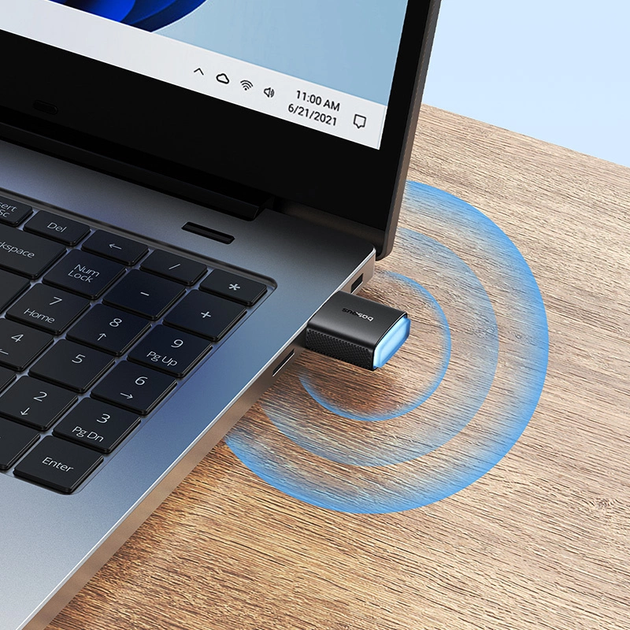 Wi-Fi адаптер Baseus FastJoy Series High Speed 300Mbps Single Band 2.4Ghz USB Wifi Adapter (BS-OH169) - изображение 5