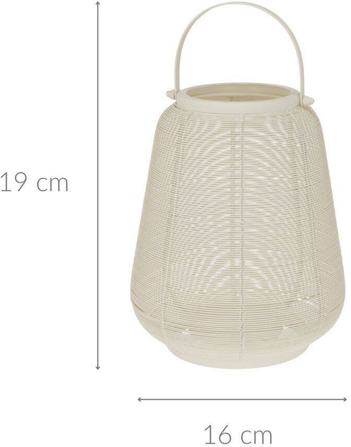 Lampion Home Styling Collection metalowy z uchwytem biały (8720573908696) - obraz 2