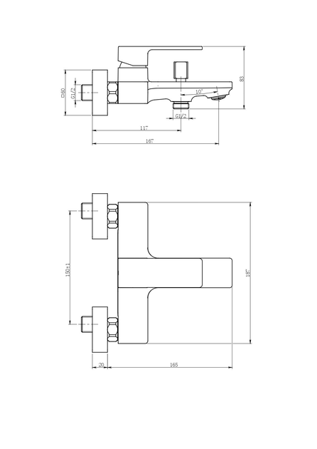 Набор смесителей PERLA ROBIN (PBZ6203+PBZ6204+PSF1002+PSF2003+PSS1850) 106204-С - изображение 5