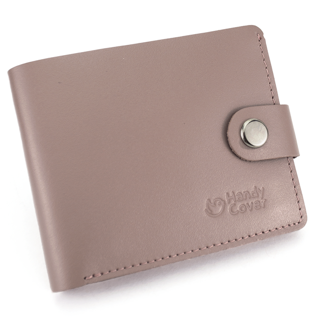 Жіноче портмоне шкіряне на кнопці Handycover HC0042 нюдовий - зображення 11