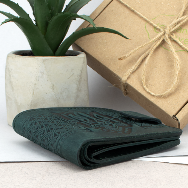 Портмоне чоловіче шкіряне Handycover HC0041 зелене з гербом України - Фото 13 Портмоне чоловіче шкіряне Handycover HC0041 зелене з гербом України - зображення 13