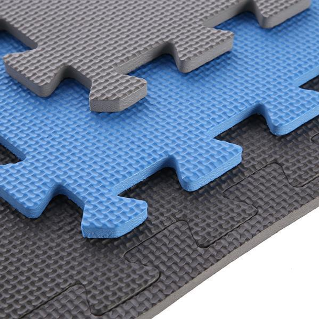 Mata puzzle HMS One Fitness MP10 10 mm 9 elementów Blue-Grey-Black (5907695592054) - obraz 4