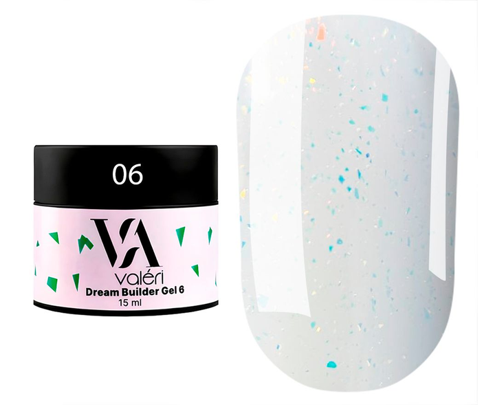 Моделирующий гель Valeri Dream Builder Gel №6 15 мл - Фото 1 Моделирующий гель Valeri Dream Builder Gel №6 15 мл - изображение 1