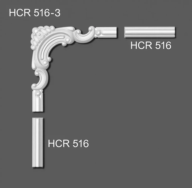 Угловой элемент полимерный Grand decor HCR 516-3 195*195 мм - изображение 5