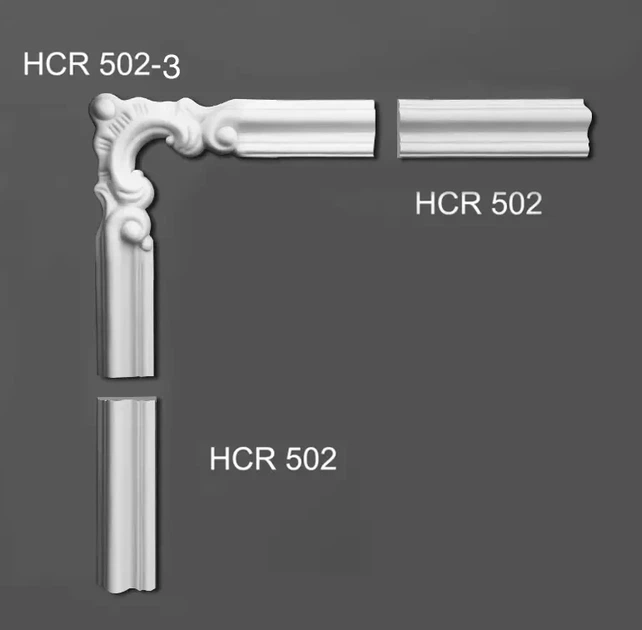 Кутовий полімерний елемент Grand decor HCR 502-3 107*107 мм - зображення 4