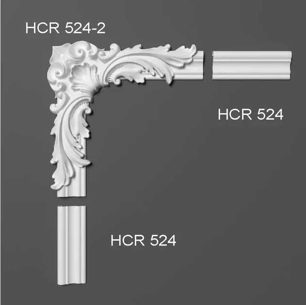 Кутовий полімерний елемент Grand decor HCR 524-2 280*280 мм - зображення 5