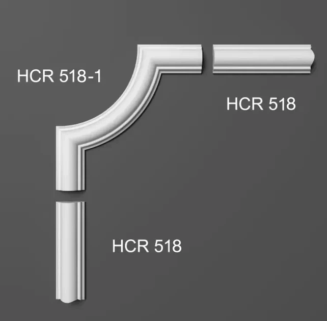 Кутовий полімерний елемент Grand decor HCR 518-1 205*205 мм - зображення 5