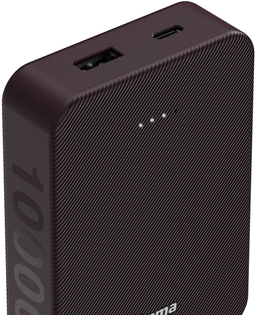 Powerbank Hama Color 10 10000 mAh Burgundy (4047443514745) - obraz 3