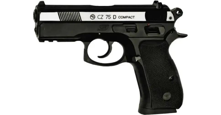 Пістолети пневматичні ASG CZ 75D Compact Nickel BB кал. 4.5 мм - зображення 1