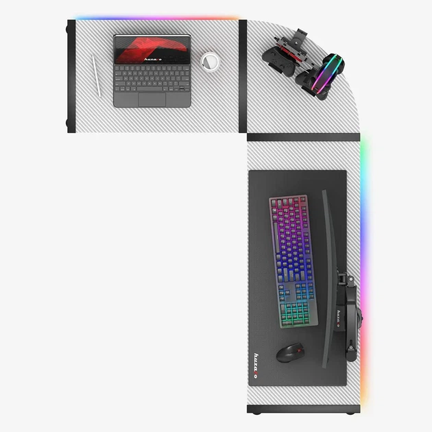 Компьютерный стол Huzaro Hero 6.0 RGB White - изображение 7