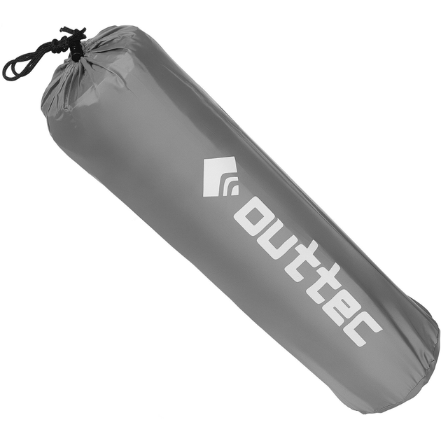 Самонадувающийся коврик Outtec с подушкой гладкий серый для похода удобный - изображение 14