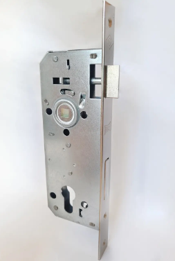 Замок Kale152-R врезной цилиндрический (цилиндр не включен), бексет: 40 mm, планки с покрытием никель (1шт) - изображение 3