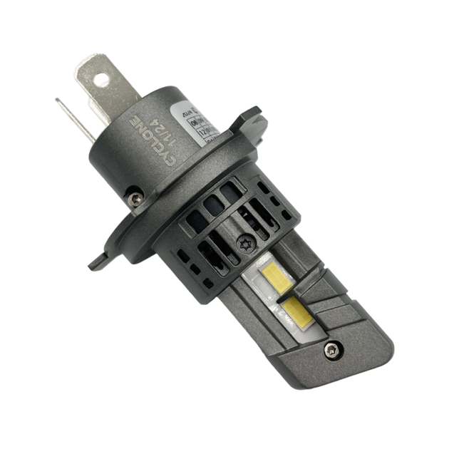 Лампа светодиодная для фар cyclone led h4 5000k 6700lm 25W type 44 2 шт комплект - изображение 6